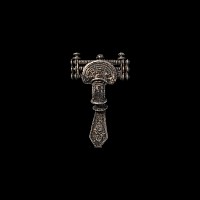 Gothic Silver Filigree Bow Brooch