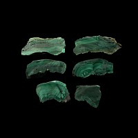 Natural History - Unpolished Cut Malachite Section Group