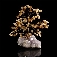 Natural History - Citrine and Amethyst Gem Tree