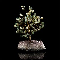 Natural History - Green Agate and Amethyst Gem Tree