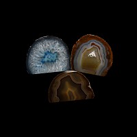 Natural History - Cut and Polished Agate Crystal Geode End Group
