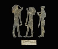 Egyptian Silver 'Family Gods' Plaque Group