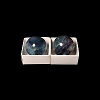 Natural History - Polished Fluorite Globe Pair