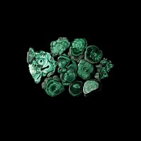 Natural History - Cut and Polished Malachite Mineral Specimen Group