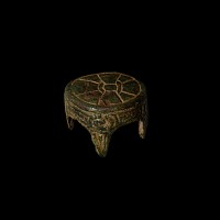 Anglo-Scandinavian Seax War Knife Pommel Cap with Interlaced Panels