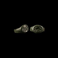 Medieval Ring with Running Dog