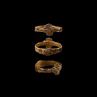 Medieval Silver-Gilt Fede Ring
