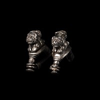 Achaemenid Silver Feline Brooch Pair