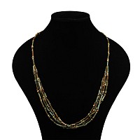 Egyptian Multi-Stranded Faience Mummy Bead Necklace