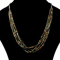Egyptian Multi-Stranded Mummy Bead Necklace Collection