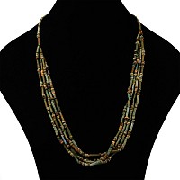 Egyptian Multi-Stranded Mummy Bead Necklace