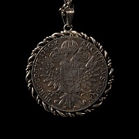 Post Medieval Silver Thaler Pendant Necklace