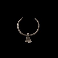 Iron Age Celtic Silver Axe Pendant with Loop