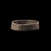 Roman Silver Ring with Wave Design