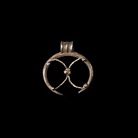 Roman Silver Openwork Lunar Pendant