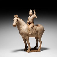 Chinese Tang Horse with Separate Rider