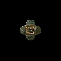 Anglo-Saxon Gilt Chip-Carved Quatrefoil Mount