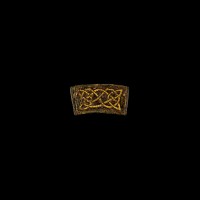 Anglo-Saxon Red and Yellow Enamelled Interlace Mount