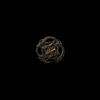 Anglo-Scandinavian Viking Quatrefoil Dragon-Whorl Mount