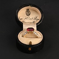 Stuart Period Gold, Rock Crystal and White Enamel Ring
