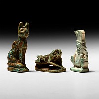 Egyptian Blue Glazed Faience Amulet Collection