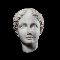 Roman Marble Head of a Young Woman