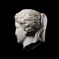 Roman Marble Head of a Young Woman