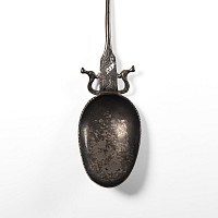 South American Silver Spoon Pin with Birds