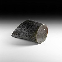 Chinese Hongshan Hoof-Shaped Black Jade Hair Ornament