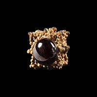 Medieval Gold Amulet with Cabochon Garnets