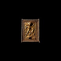 Roman Silver-Gilt Military Belt Plate with Hercules Killing the Nemean Lion