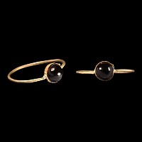 Medieval Gold Ring with Garnet Cabochon