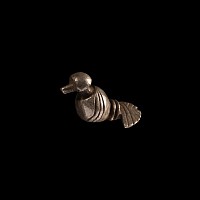 Iron Age Celtic Silver Bird Amulet with Fanned Tail