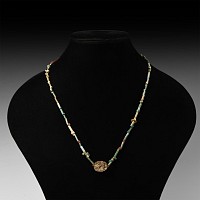 Egyptian Bead Necklace with Scarab