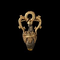 Greek Gold Dolphin Amphora Pendant