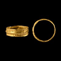 Anglo-Saxon Decorated Gold Ring