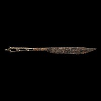 Medieval Knife with Bronze Pommel with Initials T.C.