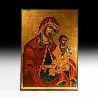 Large Veneto-Cretan Icon of Virgin and Child