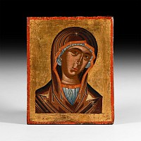 Veneto-Cretan Bust of the Virgin from a Deesis