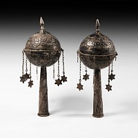 Jewish Silver Rimonim Group