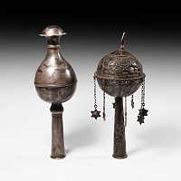 Jewish Silver Rimonim Group