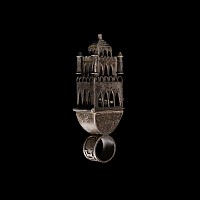 Jewish Silver Architectural Wedding Ring