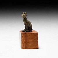 Egyptian Bronze Goddess Bastet as Seated Cat