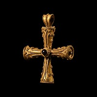 Byzantine Style Gold Cross Pendant