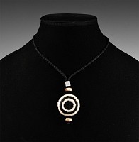 Chinese Giant 'Eye' Agate Bead Necklace