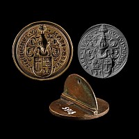 Large French Armorial Seal Matrix for Jean du Buisson