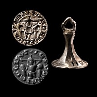 English Medieval Silver Chessman Type Seal Matrix