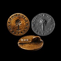 Large Italian Medieval Round Seal Matrix with Tree for Consulate d'Alio