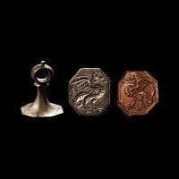 Post Medieval Silver Seal Matrix with Griffin