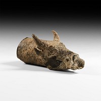 Western Asiatic Bull-Headed Bronze Spout